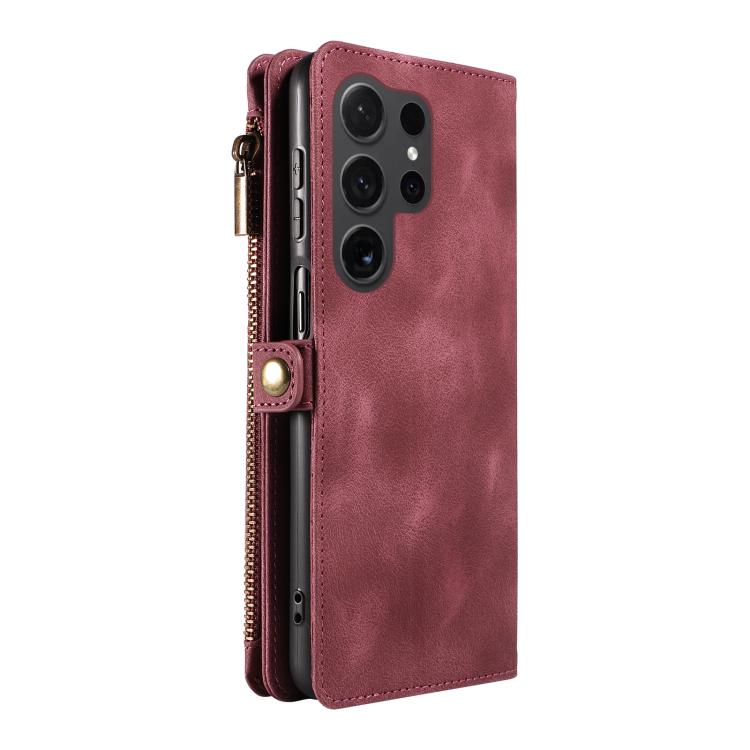 For Samsung Galaxy S24 Ultra 5G Fantasy Multifunctional Zipper Wallet Leather Phone Case