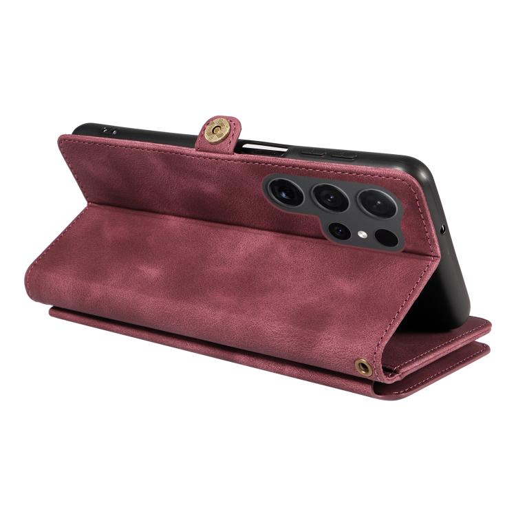 For Samsung Galaxy S24 Ultra 5G Fantasy Multifunctional Zipper Wallet Leather Phone Case