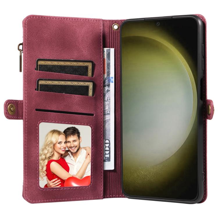 For Samsung Galaxy S24+ 5G Fantasy Multifunctional Zipper Wallet Leather Phone Case