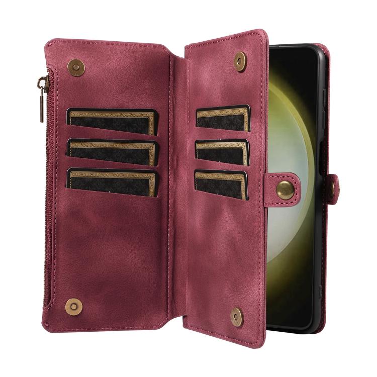 For Samsung Galaxy S24+ 5G Fantasy Multifunctional Zipper Wallet Leather Phone Case