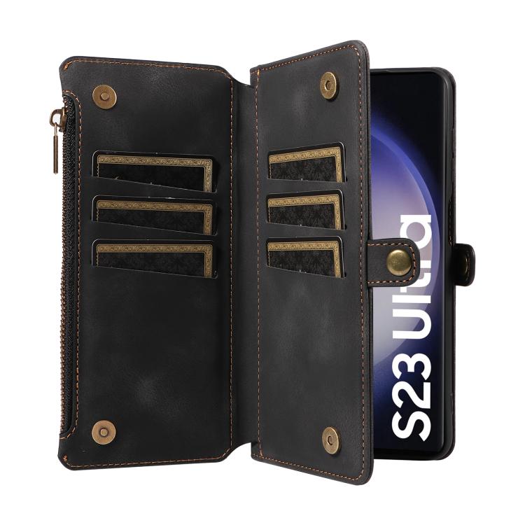 For Samsung Galaxy S23 Ultra 5G Fantasy Multifunctional Zipper Wallet Leather Phone Case