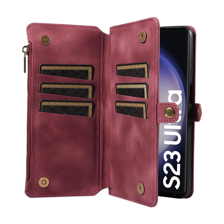 For Samsung Galaxy S23 Ultra 5G Fantasy Multifunctional Zipper Wallet Leather Phone Case