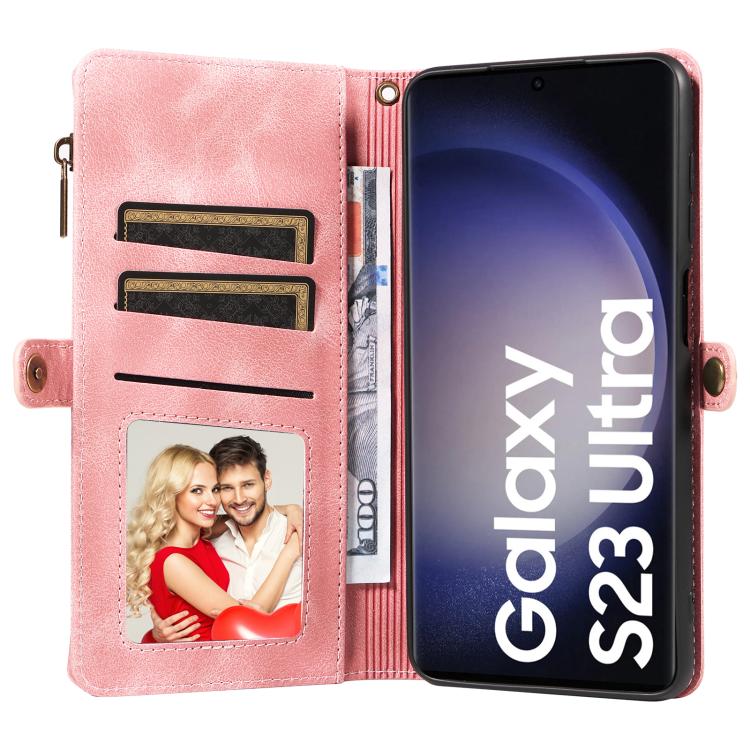 For Samsung Galaxy S23 Ultra 5G Fantasy Multifunctional Zipper Wallet Leather Phone Case