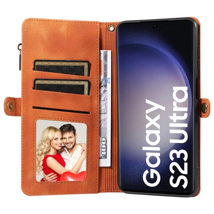 For Samsung Galaxy S23 Ultra 5G Fantasy Multifunctional Zipper Wallet Leather Phone Case