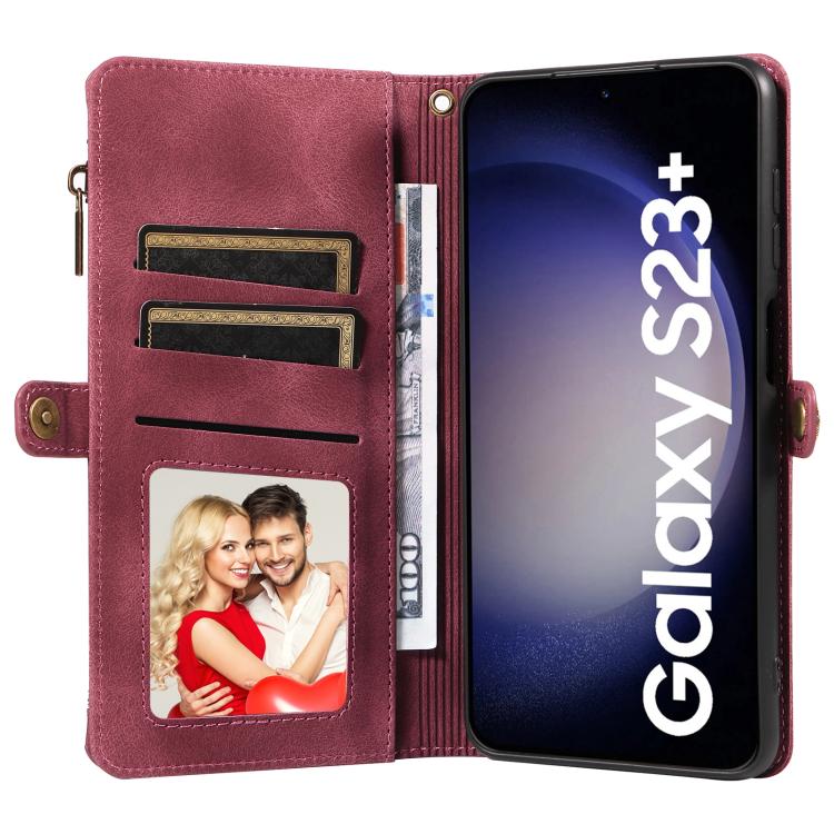 For Samsung Galaxy S23+ 5G Fantasy Multifunctional Zipper Wallet Leather Phone Case