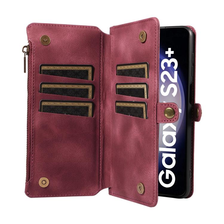 For Samsung Galaxy S23+ 5G Fantasy Multifunctional Zipper Wallet Leather Phone Case