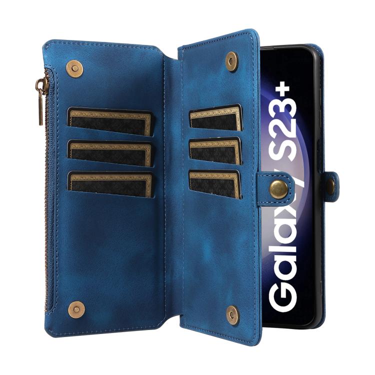 For Samsung Galaxy S23+ 5G Fantasy Multifunctional Zipper Wallet Leather Phone Case