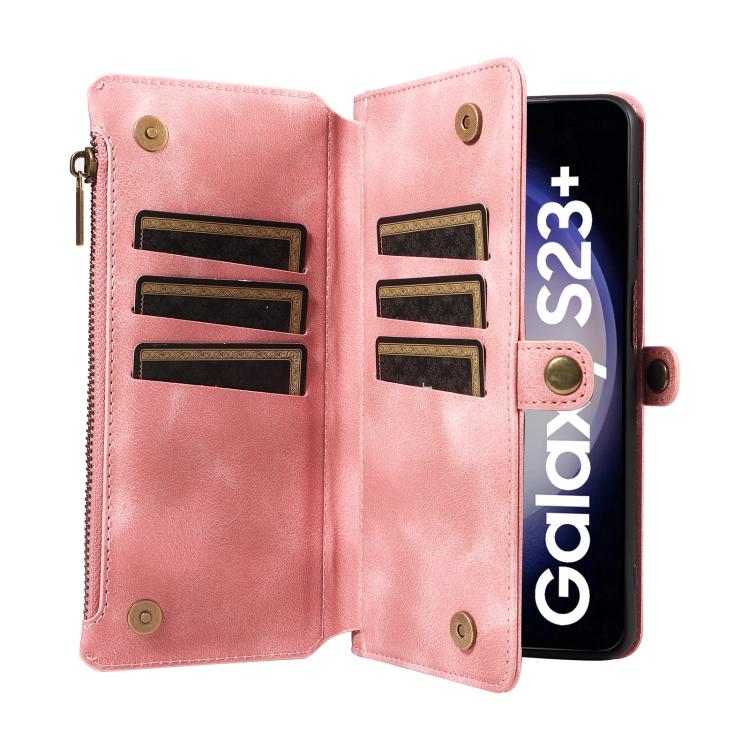 For Samsung Galaxy S23+ 5G Fantasy Multifunctional Zipper Wallet Leather Phone Case