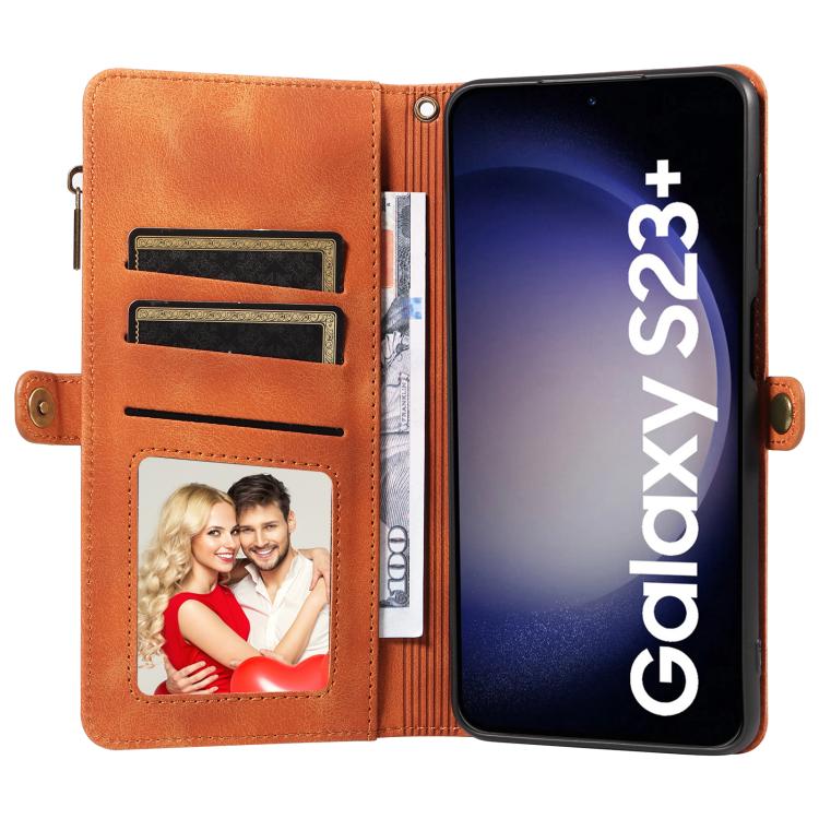 For Samsung Galaxy S23+ 5G Fantasy Multifunctional Zipper Wallet Leather Phone Case