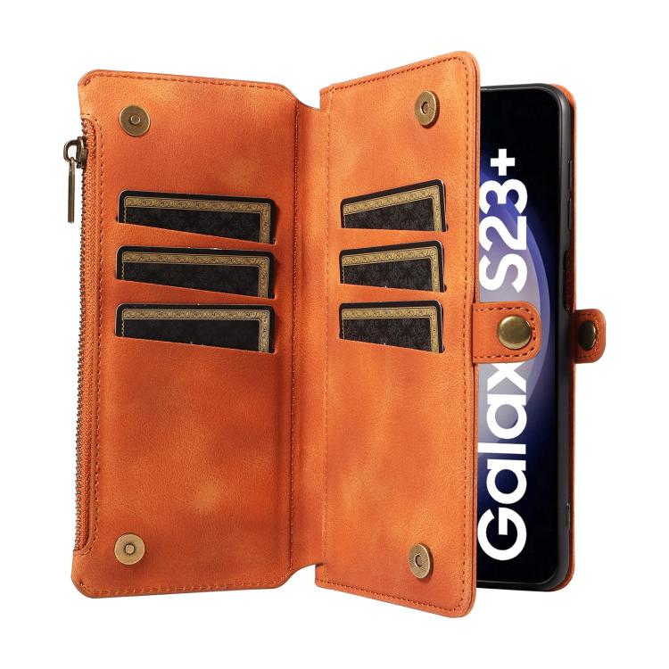 For Samsung Galaxy S23+ 5G Fantasy Multifunctional Zipper Wallet Leather Phone Case