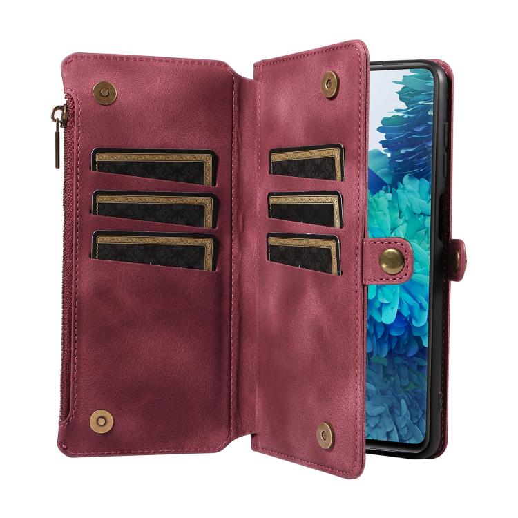 For Samsung Galaxy S20 FE Fantasy Multifunctional Zipper Wallet Leather Phone Case