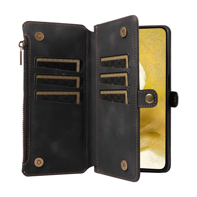For Samsung Galaxy S22+ 5G Fantasy Multifunctional Zipper Wallet Leather Phone Case