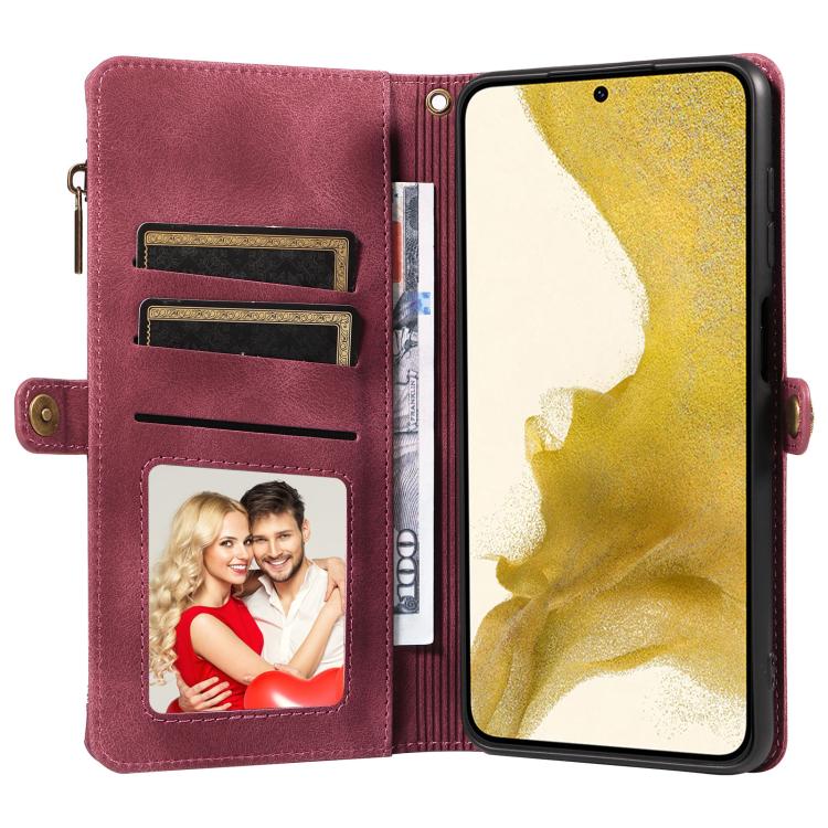 For Samsung Galaxy S22+ 5G Fantasy Multifunctional Zipper Wallet Leather Phone Case