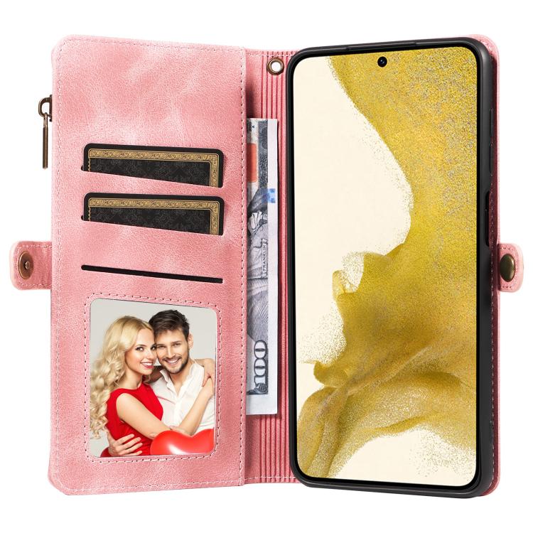 For Samsung Galaxy S22+ 5G Fantasy Multifunctional Zipper Wallet Leather Phone Case