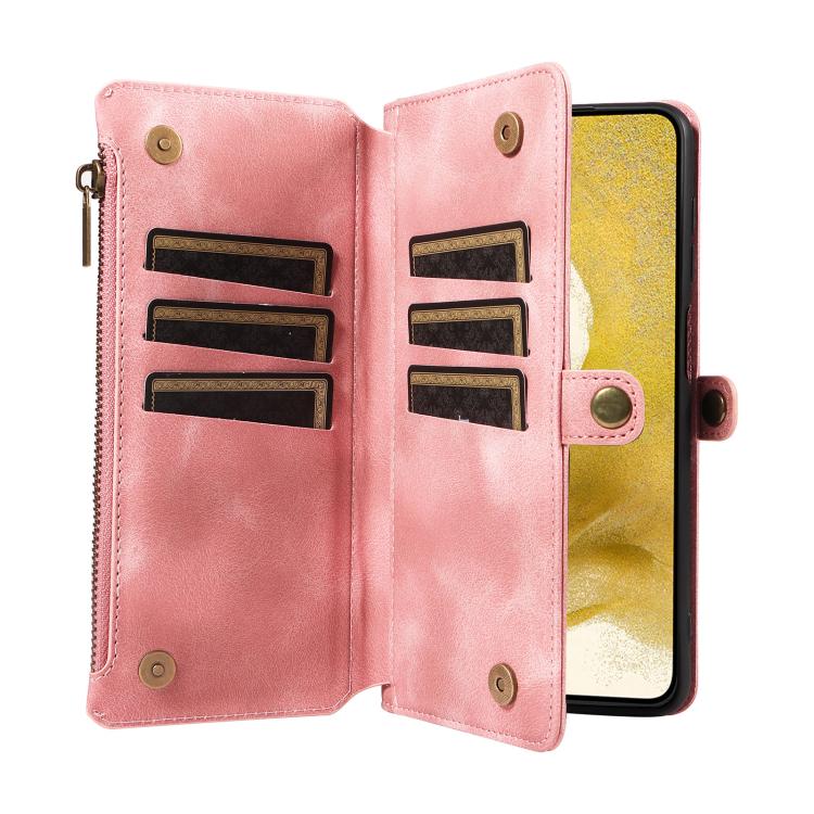 For Samsung Galaxy S22+ 5G Fantasy Multifunctional Zipper Wallet Leather Phone Case