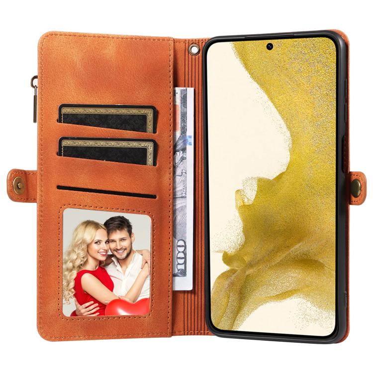 For Samsung Galaxy S22+ 5G Fantasy Multifunctional Zipper Wallet Leather Phone Case