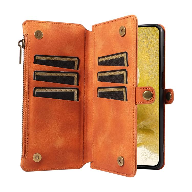 For Samsung Galaxy S22+ 5G Fantasy Multifunctional Zipper Wallet Leather Phone Case