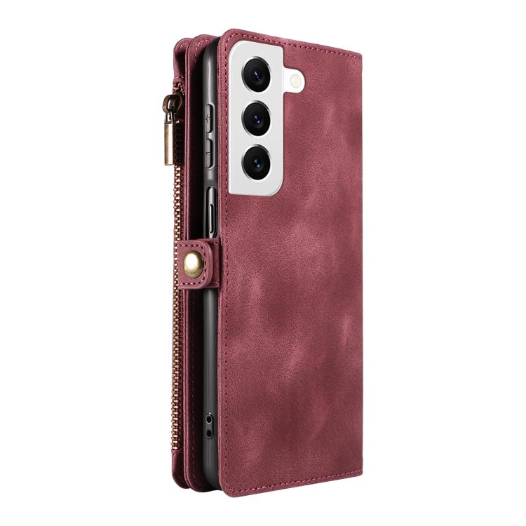 For Samsung Galaxy S22 5G Fantasy Multifunctional Zipper Wallet Leather Phone Case