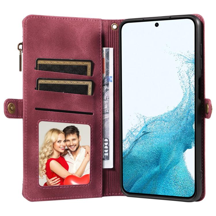 For Samsung Galaxy S22 5G Fantasy Multifunctional Zipper Wallet Leather Phone Case