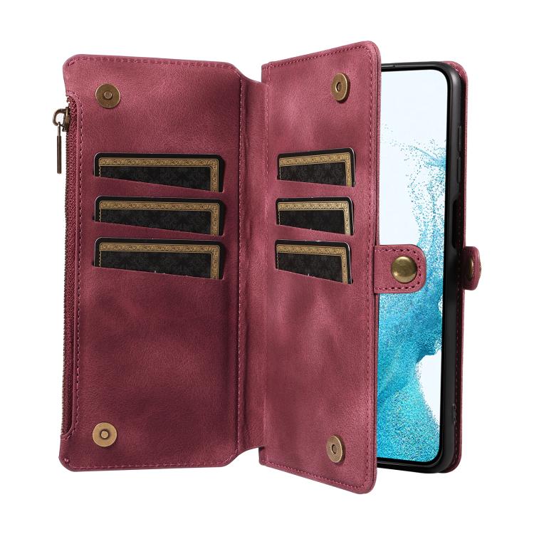 For Samsung Galaxy S22 5G Fantasy Multifunctional Zipper Wallet Leather Phone Case