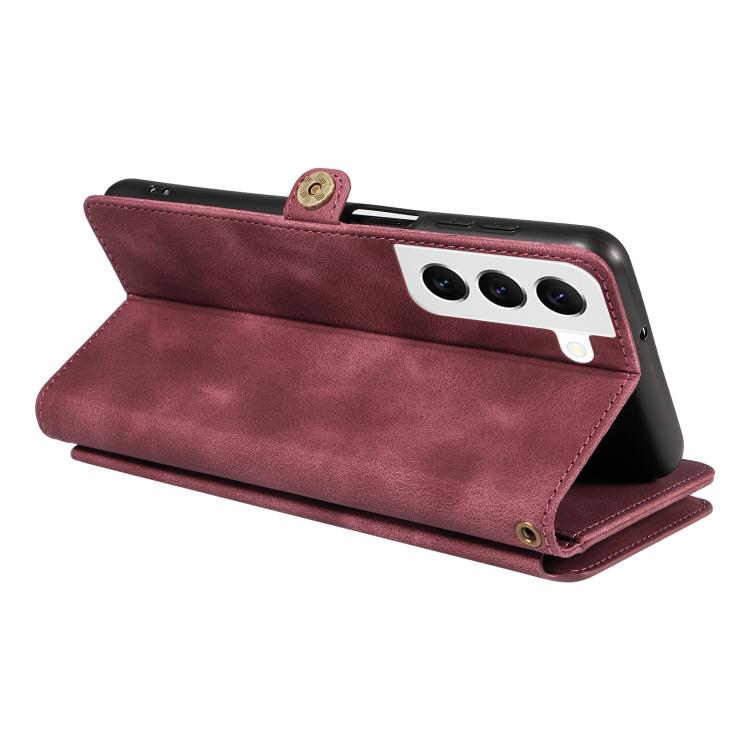 For Samsung Galaxy S22 5G Fantasy Multifunctional Zipper Wallet Leather Phone Case