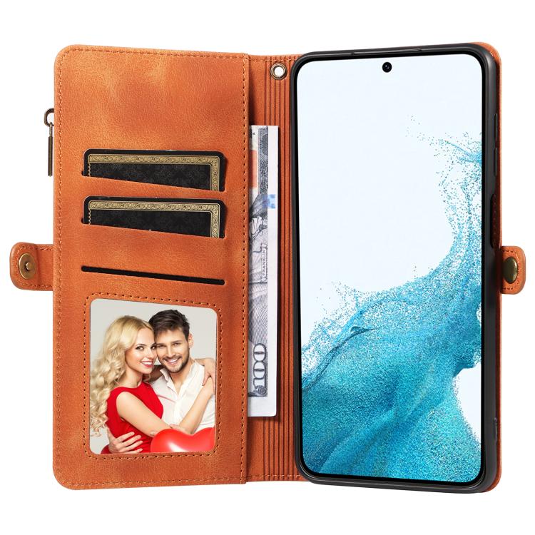 For Samsung Galaxy S22 5G Fantasy Multifunctional Zipper Wallet Leather Phone Case