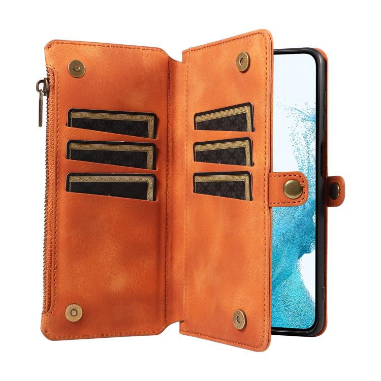 For Samsung Galaxy S22 5G Fantasy Multifunctional Zipper Wallet Leather Phone Case