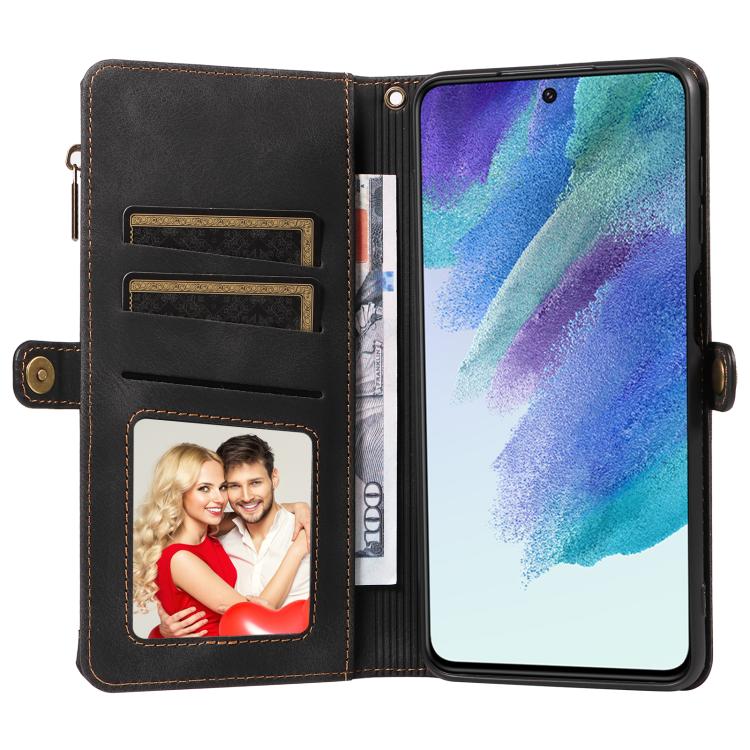 For Samsung Galaxy S21 FE 5G Fantasy Multifunctional Zipper Wallet Leather Phone Case