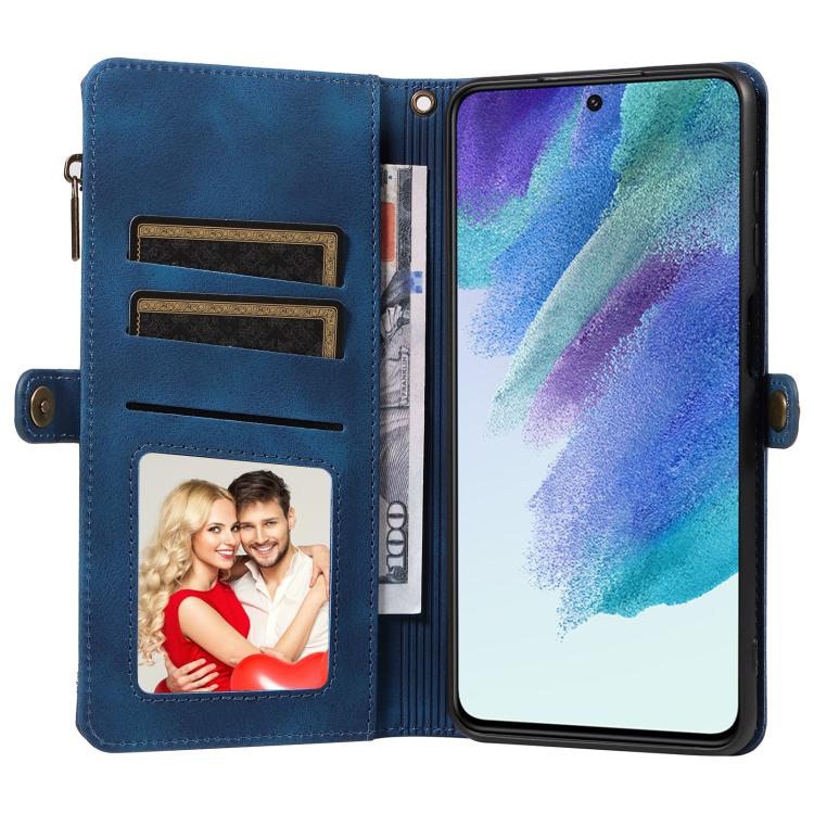 For Samsung Galaxy S21 FE 5G Fantasy Multifunctional Zipper Wallet Leather Phone Case
