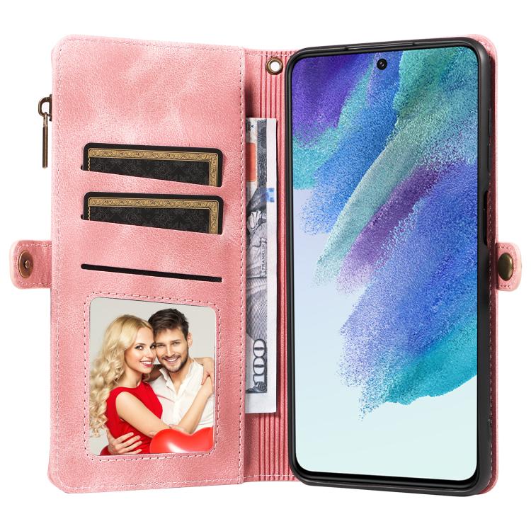 For Samsung Galaxy S21 FE 5G Fantasy Multifunctional Zipper Wallet Leather Phone Case