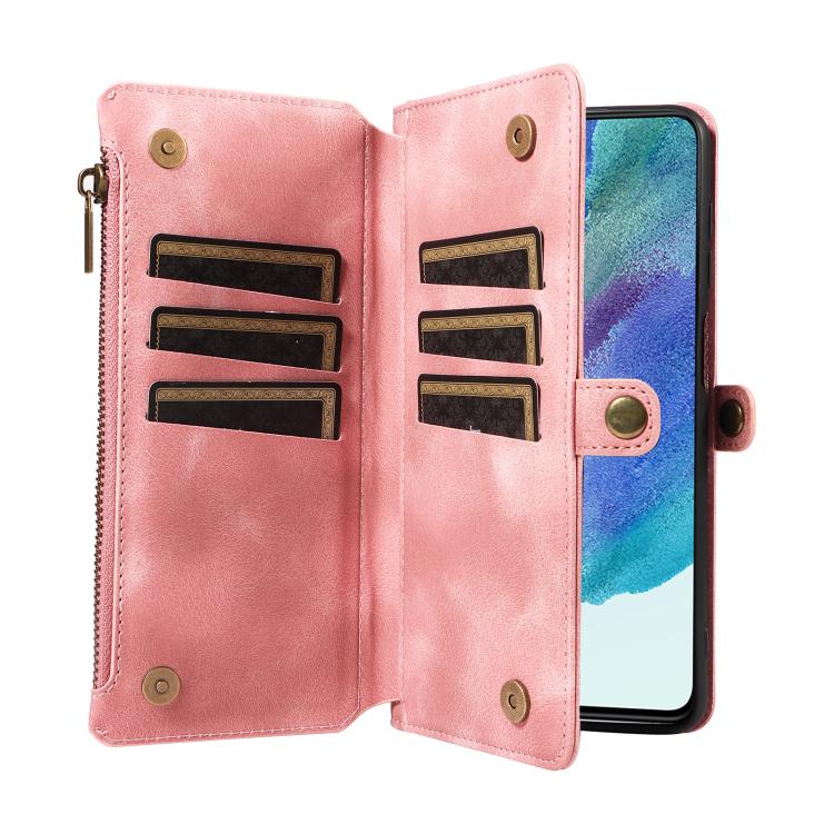 For Samsung Galaxy S21 FE 5G Fantasy Multifunctional Zipper Wallet Leather Phone Case