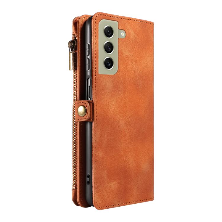 For Samsung Galaxy S21 FE 5G Fantasy Multifunctional Zipper Wallet Leather Phone Case