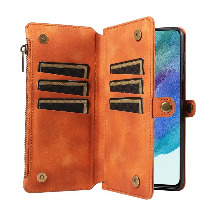 For Samsung Galaxy S21 FE 5G Fantasy Multifunctional Zipper Wallet Leather Phone Case
