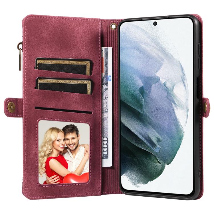 For Samsung Galaxy S21 5G Fantasy Multifunctional Zipper Wallet Leather Phone Case