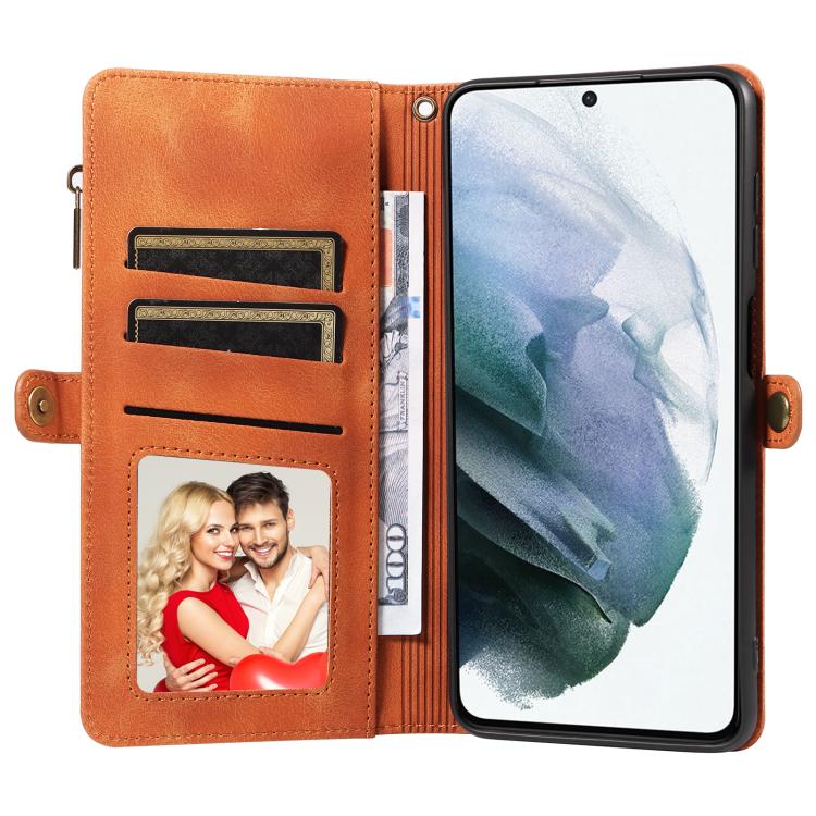 For Samsung Galaxy S21 5G Fantasy Multifunctional Zipper Wallet Leather Phone Case
