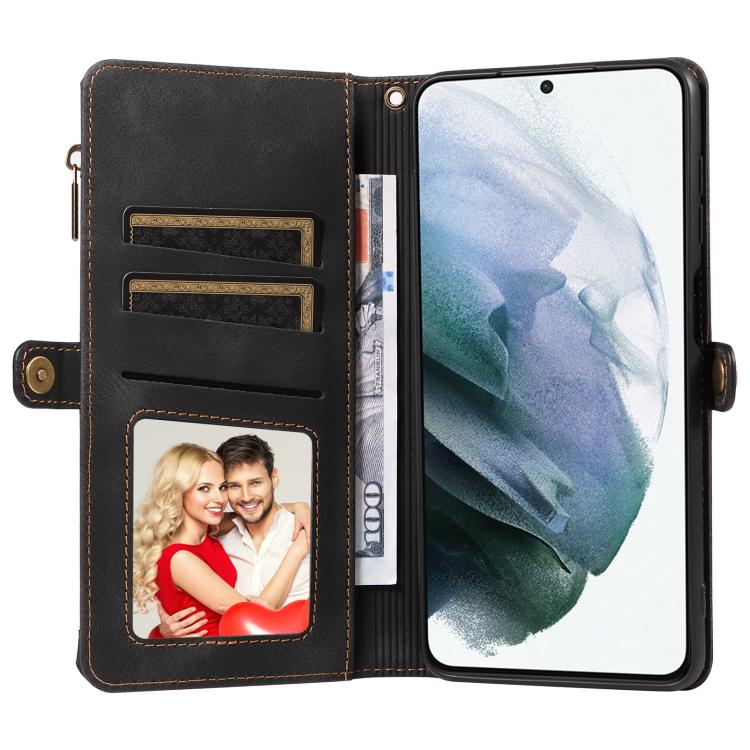 For Samsung Galaxy S21+ 5G Fantasy Multifunctional Zipper Wallet Leather Phone Case