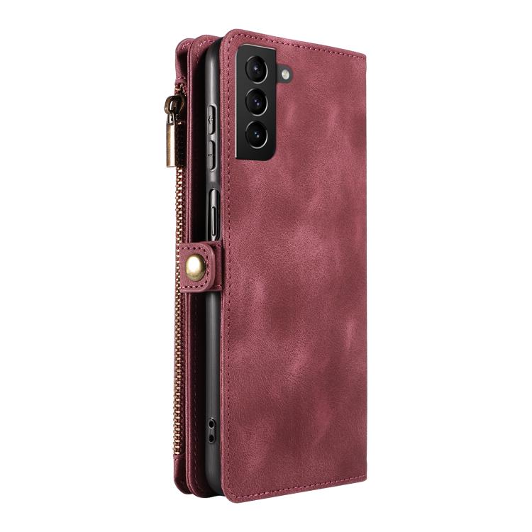 For Samsung Galaxy S21+ 5G Fantasy Multifunctional Zipper Wallet Leather Phone Case