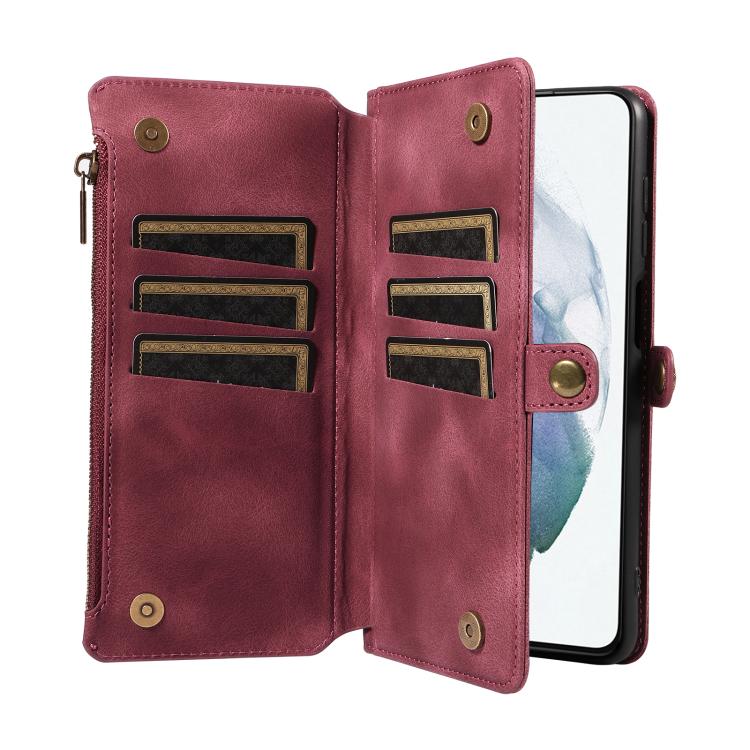 For Samsung Galaxy S21+ 5G Fantasy Multifunctional Zipper Wallet Leather Phone Case