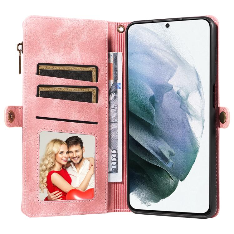 For Samsung Galaxy S21+ 5G Fantasy Multifunctional Zipper Wallet Leather Phone Case