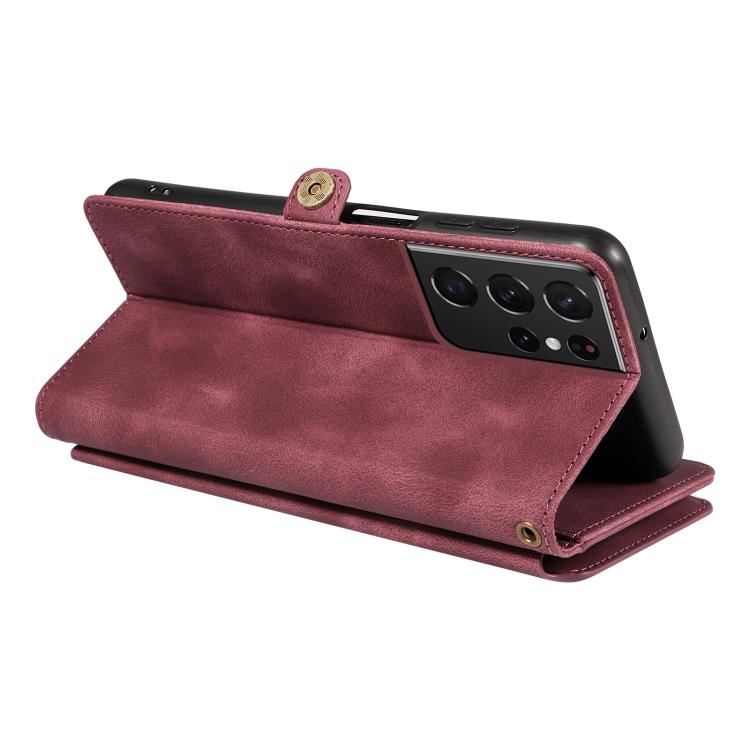 For Samsung Galaxy S21 Ultra 5G Fantasy Multifunctional Zipper Wallet Leather Phone Case