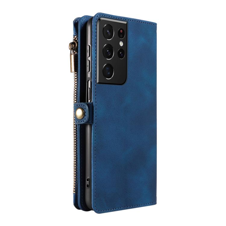 For Samsung Galaxy S21 Ultra 5G Fantasy Multifunctional Zipper Wallet Leather Phone Case