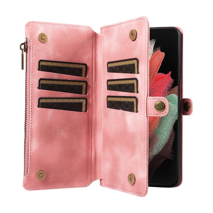 For Samsung Galaxy S21 Ultra 5G Fantasy Multifunctional Zipper Wallet Leather Phone Case