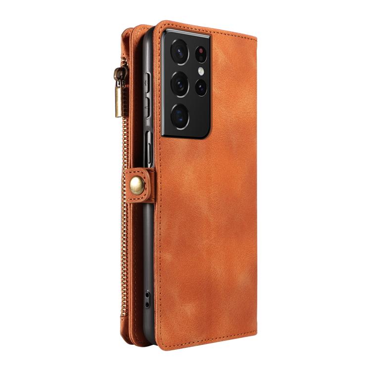 For Samsung Galaxy S21 Ultra 5G Fantasy Multifunctional Zipper Wallet Leather Phone Case