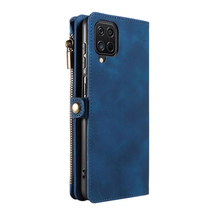 For Samsung Galaxy A12 Fantasy Multifunctional Zipper Wallet Leather Phone Case
