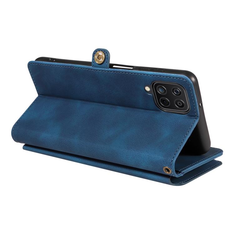 For Samsung Galaxy A12 Fantasy Multifunctional Zipper Wallet Leather Phone Case