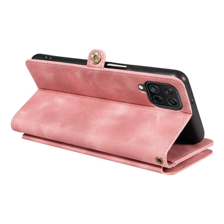 For Samsung Galaxy A12 Fantasy Multifunctional Zipper Wallet Leather Phone Case