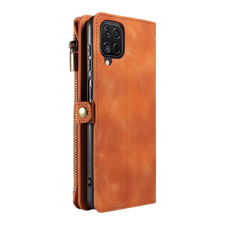 For Samsung Galaxy A12 Fantasy Multifunctional Zipper Wallet Leather Phone Case