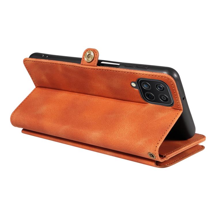 For Samsung Galaxy A12 Fantasy Multifunctional Zipper Wallet Leather Phone Case