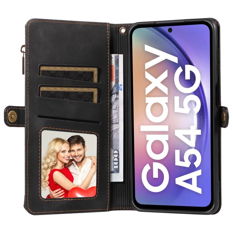 For Samsung Galaxy A54 Fantasy Multifunctional Zipper Wallet Leather Phone Case