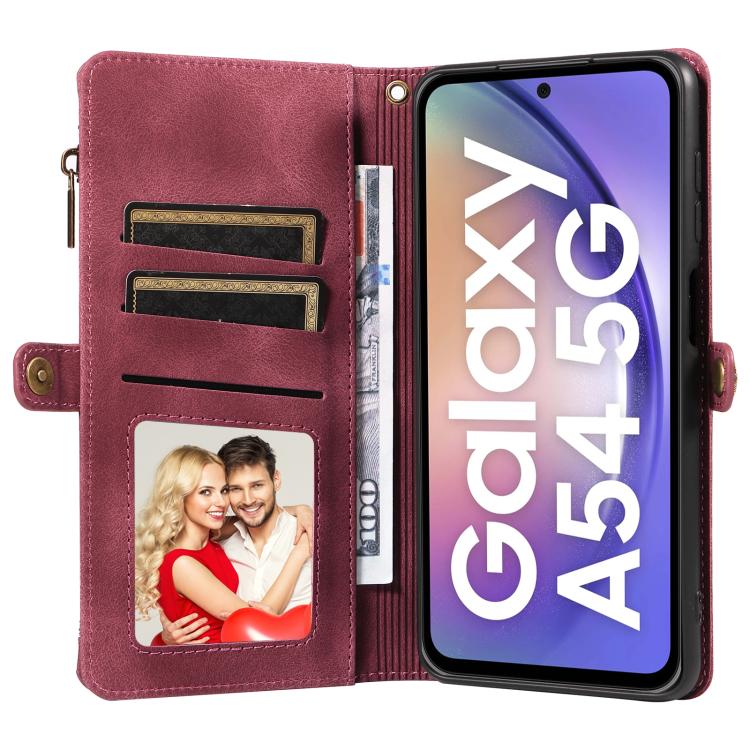 For Samsung Galaxy A54 Fantasy Multifunctional Zipper Wallet Leather Phone Case
